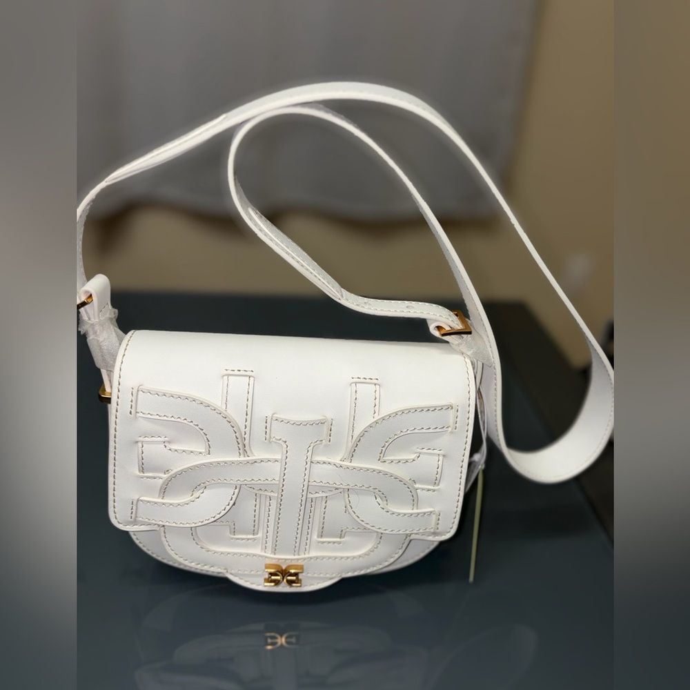 Sam Edelman Small Bay Leather Saddle Crossbody Bag - Picture 3 of 11